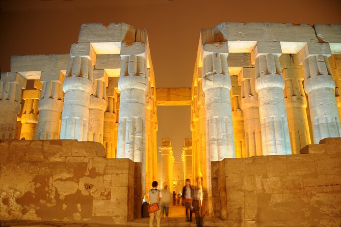 Sound and Light show at Karnak Temple in Luxor - Walking, Sitting, and Following the Audio Story