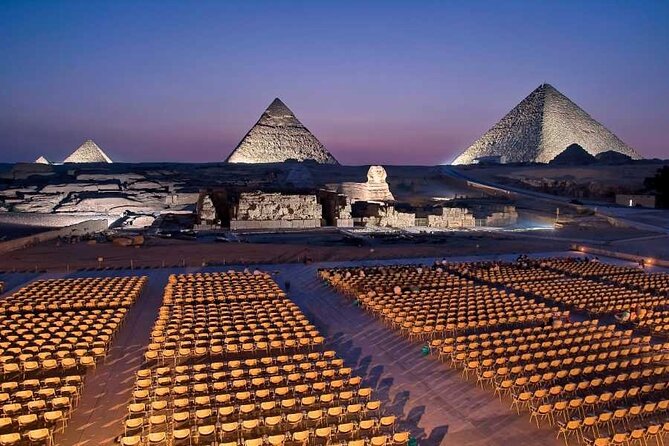 Sound and Light Show at the Pyramids from Egypt - At the Pyramids: The Sphinx Story, Lasers, and Photo Time