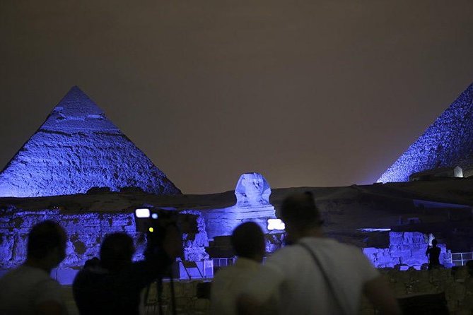 Sound and light show with Dinner with Pyramids view Roof Top Restaurant - A Night at Giza: What the Sound and Light Show Feels Like