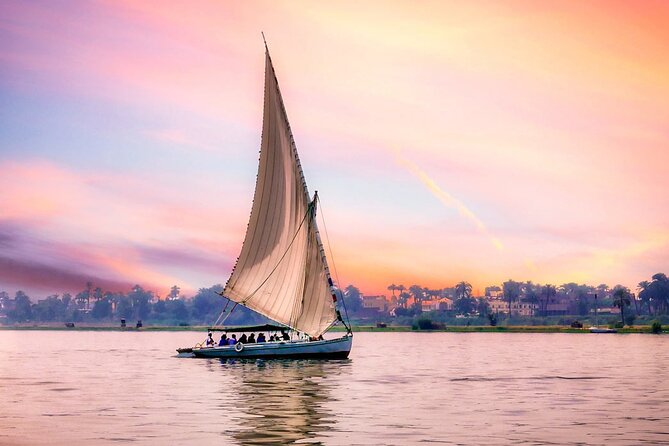 Sunrise and Sunset Felucca Ride Including tour guide - Sunset on the Nile at about 5:30: West Bank views you can’t fake