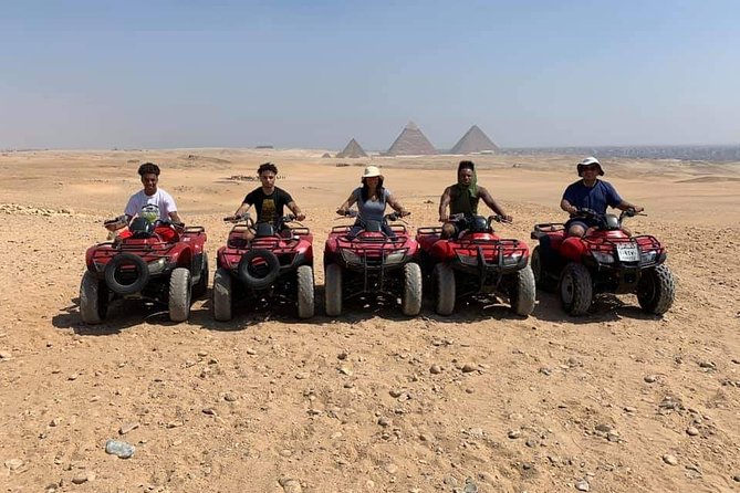 Top rated ATV quad bike at the Desert of Giza Pyramids - The ride itself: sandy hills, the pyramids in view, and photo stops