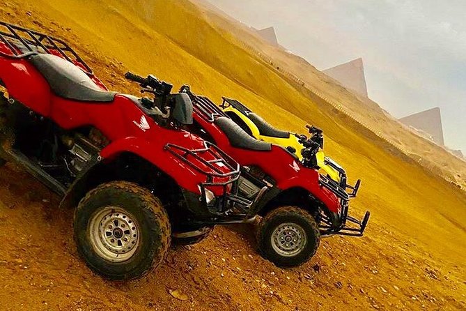 Top rated ATV quad bike at the Desert of Giza Pyramids - Hotel pickup from Cairo or Giza: fewer headaches, more ride time