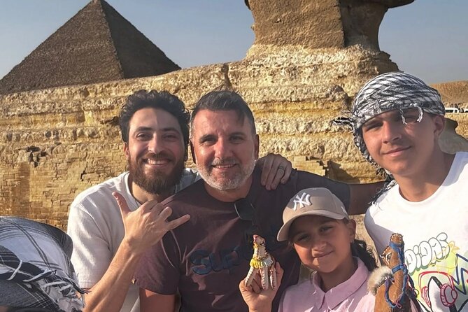 Tour to Giza pyramids, sphinx, and New grand Egyptian Museum GEM - Panoramic View of the Pyramids: the best quick reset before the Sphinx