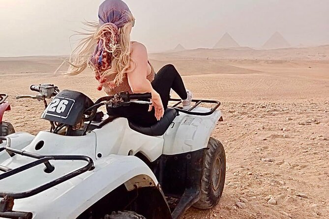 VIP Private Tour Giza Pyramids ,Sphinx , Quad Ride, Camel Ride - Camel Ride in the Sahara Desert Zone: The Photo Moment You Actually Do