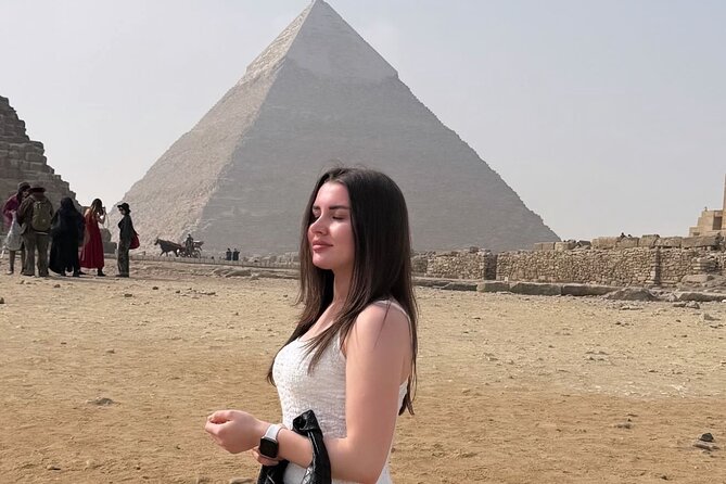 ViP Private Tour Giza Pyramids,Sphinx,camel ride , inside Pyramid - Inside Menkaure’s Pyramid: Narrow Passage, Real Perspective